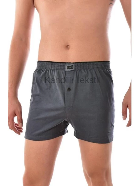 4 Lü Tutku Erkek Penye Boxer Düğmeli Battal 0117 - 2