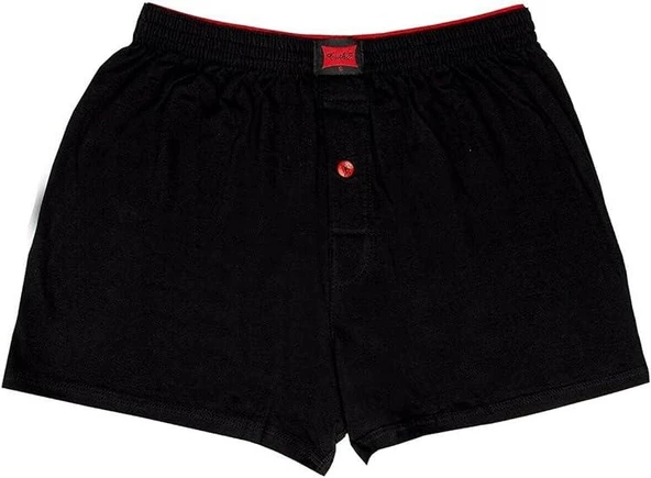 4 Lü Tutku Erkek Penye Boxer Düğmeli Battal 0117 - 3