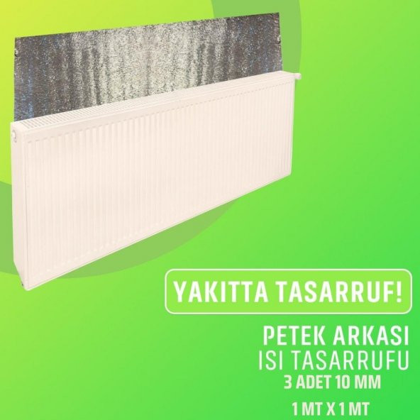 PETEK ARKASI TEK TARAFI FOLYOLU ISI YALITIM LEVHASI 10 MM ( EN : 1 MT BOY: 1 MT ) 3 ADET ürün görseli