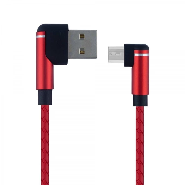 Helt HT-81 Micro Usb L Tipi Yan Data Şarj Kablosu 1m