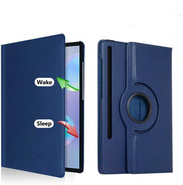 Samsung Galaxy Tab S8+ Plus SM-X800 Standlı 360 Dönebilen Kapaklı Uyku Modlu Kılıf - 5