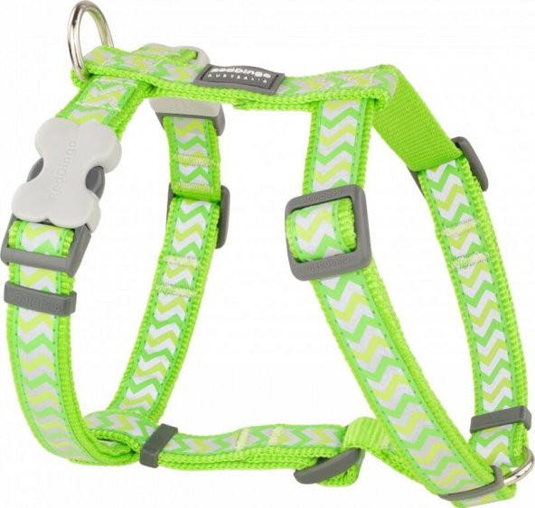 REDDİNGO REFLEKTÖRLÜ ZİGGY DESENLİ LİME GÖĞÜS TASMASI M /20MM - 9