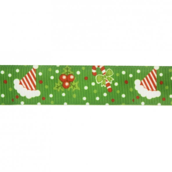 2,5cm x 5metre Grogren Yılbaşı Kurdela Şapkalı No: 8 - 2
