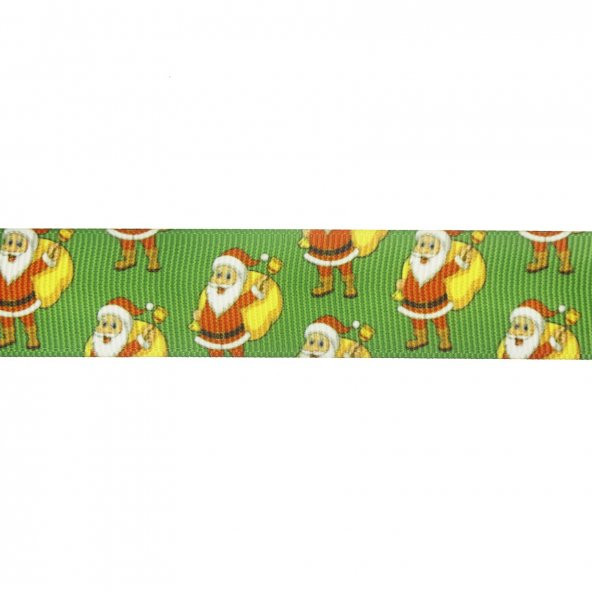 2,5cm x 5metre Grogren Yılbaşı Kurdela Noel Babalı No: 22 - 4