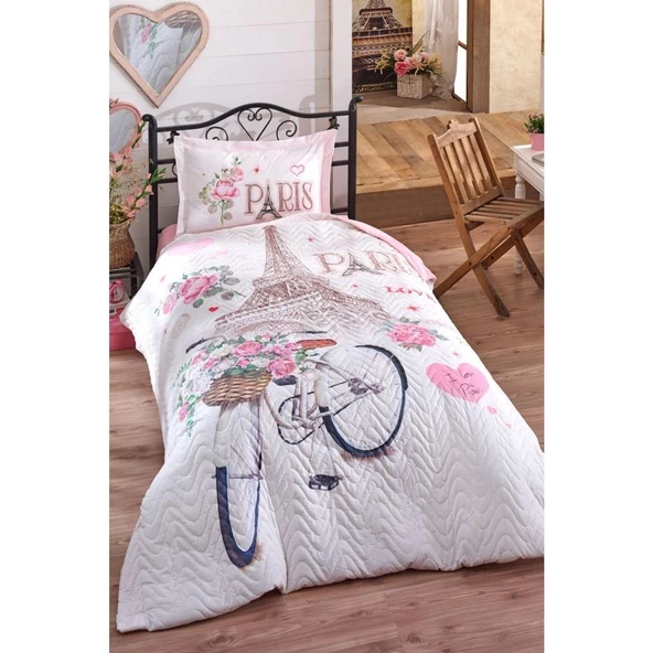 Clasy Tek Kişilik Dört Mevsim Kapitone Paris Love