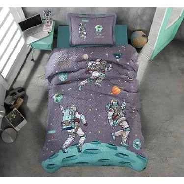 Clasy Ranforce Tek Kişilik Yatak Örtüsü Seti Space - 2