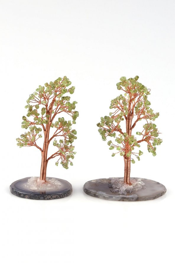 Akik - Zebercet Doğal Taş Tel Sarmalı Tasarım Ağaç - Resim 2