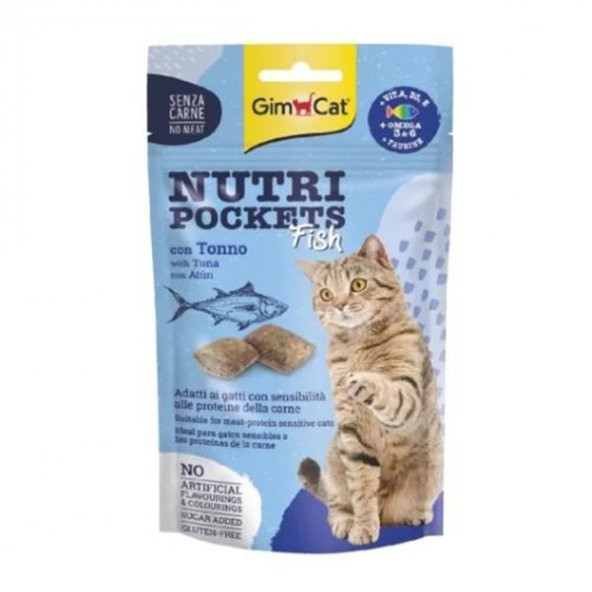 Gimcat Nutripockets Fish Ton Balıklı Kedi Ödülü 60gr
