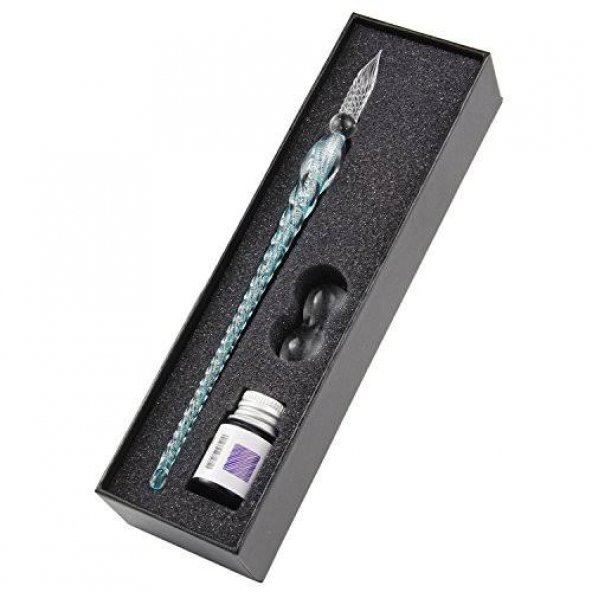 El Yapımı Cam Dolma Kalem Kaligrafi Hokka Seti Tek Mürekkepli - 3