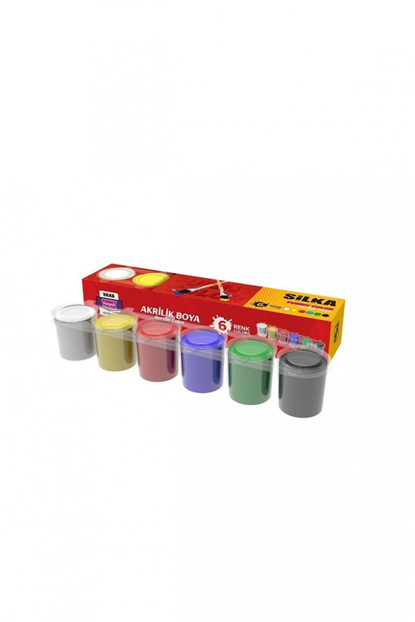 Silka 6 Renk Akrilik Boyası ART.600