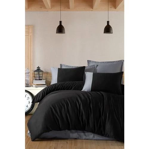 Clasy Tek Kişilik Ranforce Nevresim Takımı Pure V1 Siyah - 2