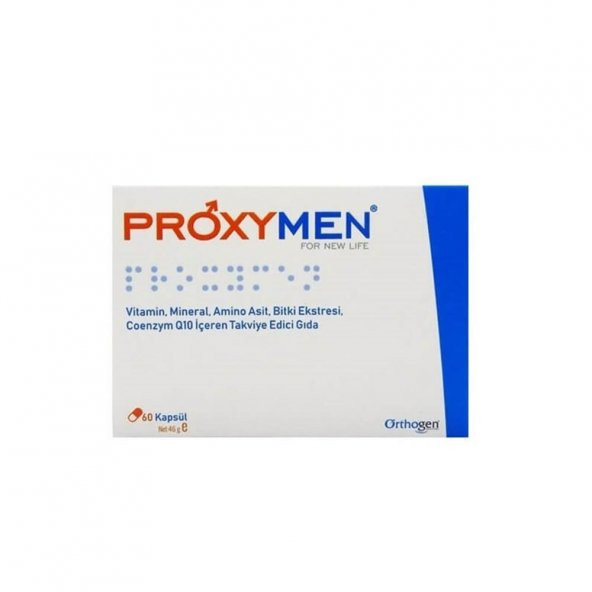 Proxymen Vitamin, Mineral, Amino Asit, Bitki Ekstresi, Koenzim Q10 İçeren Takviye Edici Gıda 60 Kapsül