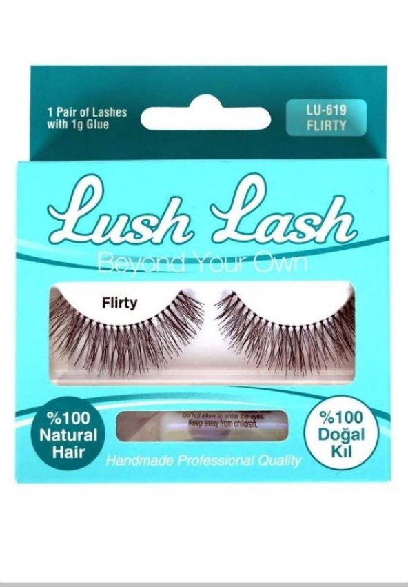 Lush Lash 100 Doğal Kıl Flirty Takma Kirpik LU-619 8699067176197