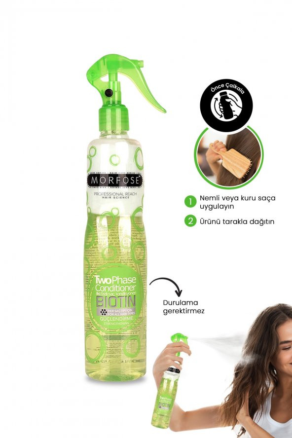 Morfose Iki Fazlı Saç Kondisyoneri Bakım Ve Kolay Tarama Sprey 400 ml