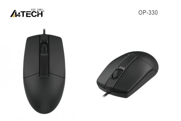 A4 TECH OP-330 KABLOLU USB  MOUSE,SİYAH V-TRACK