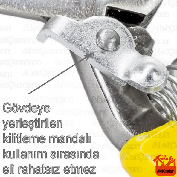 Aletçantam Denizli Çelik Budama Bağ Bahçe Makası Büyük Boy - 3