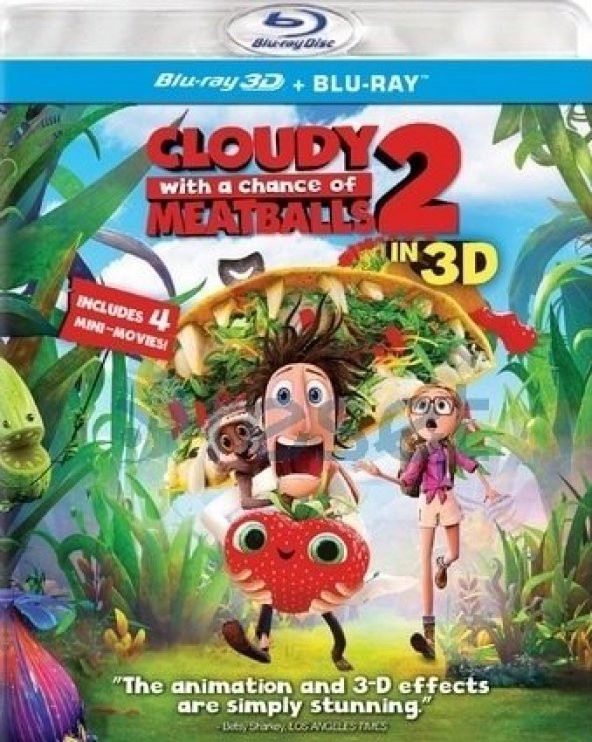 Cloudy With Chance Of Meat Balls 2- Köfte Yağmuru 2 3D+2D Blu-Ray