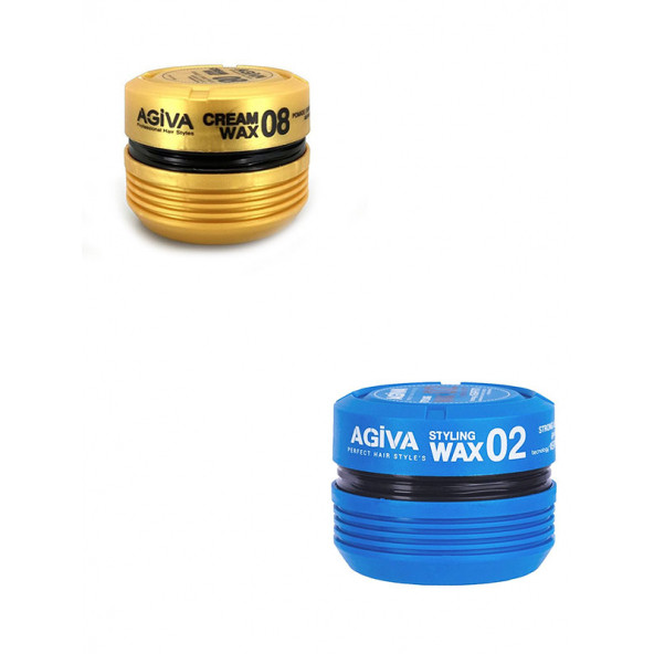 AGIVA SAÇ ŞEKILLENDIRICI WAX 02 + 08 CREAM WAX 175ML