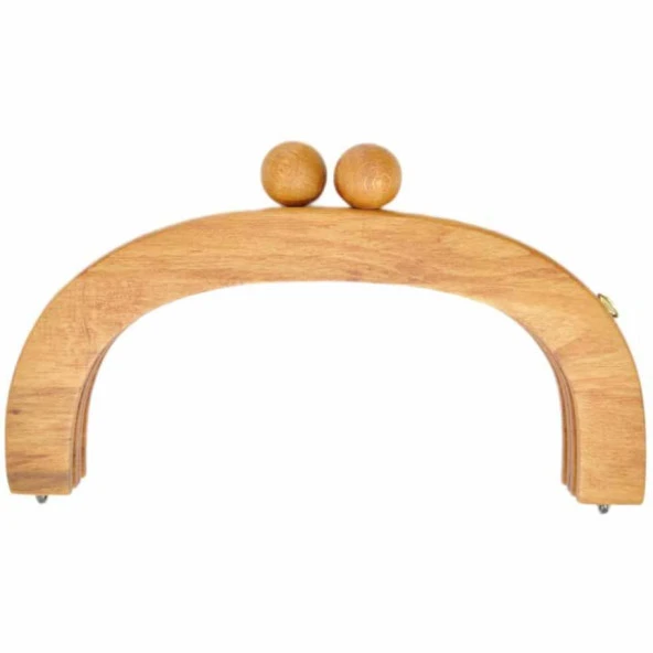 Ahşap Mıknatıslı Çanta Bursu Oval ALT290 Kahve