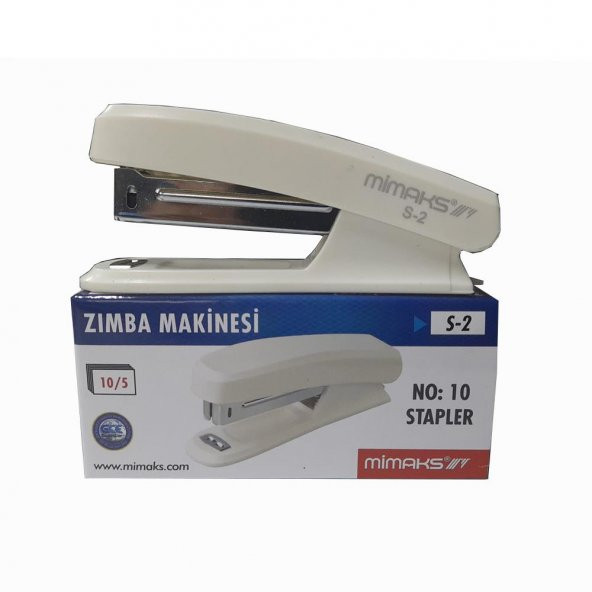 Zımba Makinesi Beyaz S-3 Stapler No:10 1 Adet Küçük Zımba Makinası 10-15 Sayfa Okul Büro Öğrenci Ofis - 2