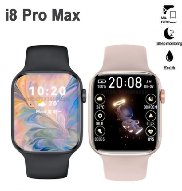 2022 Model Gold Rengi i8 Pro Max Smartwatch serisi 8 Spor Fintess Akıllı Saat - 3