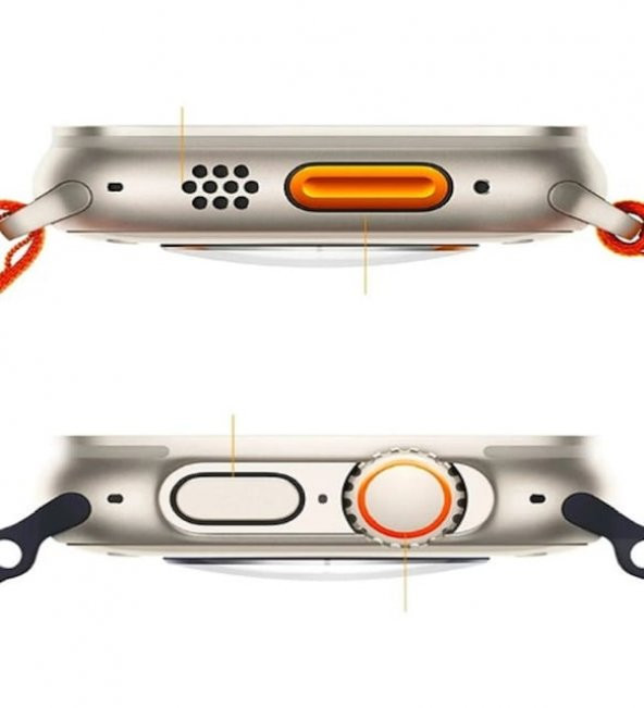 GS8 Watch 8 Ultra Akıllı Saat Siyah ve Beyaz Renk Kordon - Resim 4