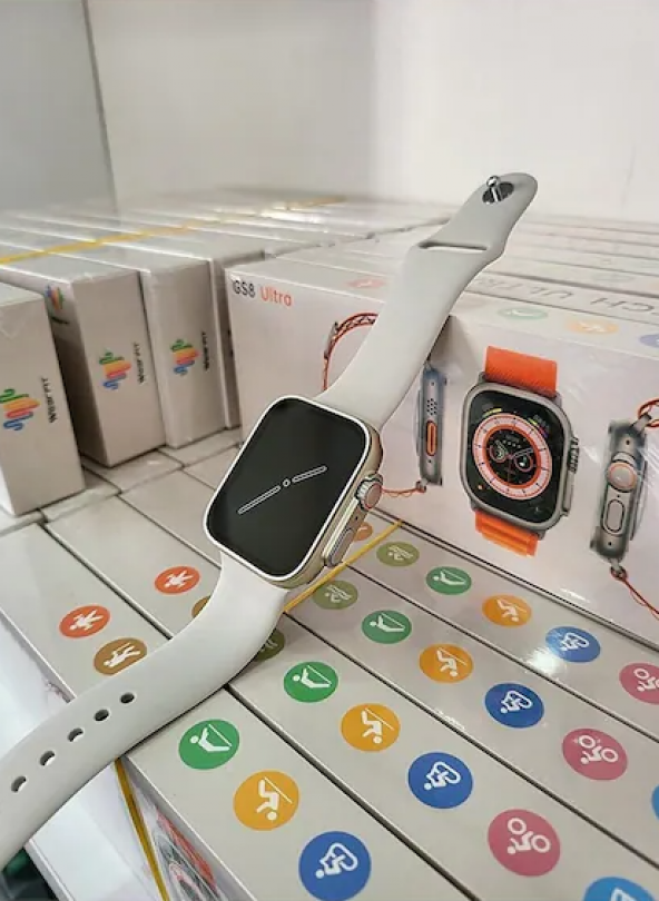 GS8 Watch 8 Ultra Akıllı Saat Turuncu ve Beyaz Renk Kordon - 6