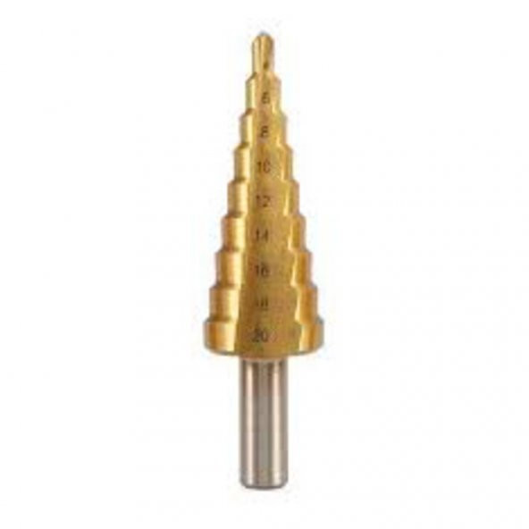 Gfb Kademeli Matkap Ucu Hss Kozalak Titanyum  4mm-20mm