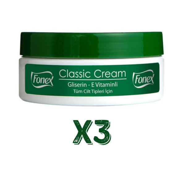 Fonex Klasik Nemlendirici Krem 175 ml 3 Adet