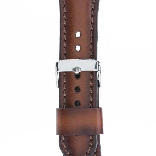 Bouletta Apple Watch Uyumlu Deri Kordon 42-44-45mm SM26 Kahve - 5