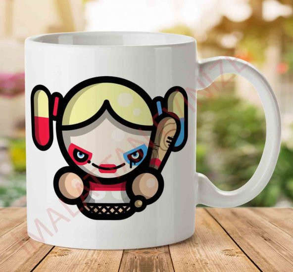 Simpler Harley Quinn Harleen Frances Quinzel Suicide Squad İki Tarafı Baskılı Kupa Bardak