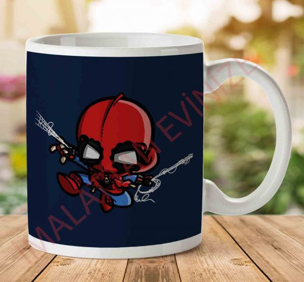 Spiderman Chibi İki Tarafı Baskılı Kupa Bardak - 1