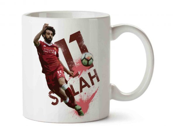 Mohamed Salah Muhammed Salah 11 Numara İki Tarafı Baskılı Kupa Bardak - 1