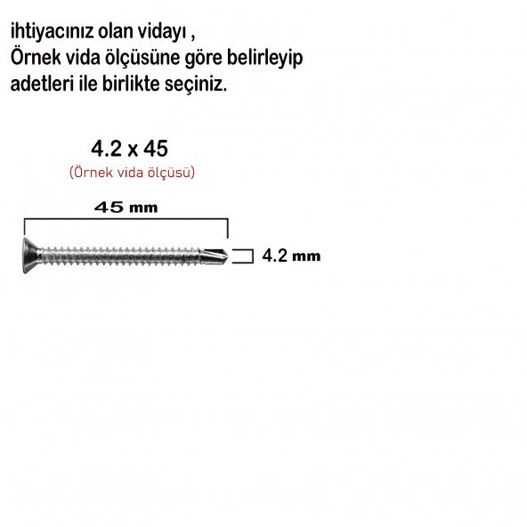 Matkap Uçlu Vida Akıllı Apex Vidası 4.8x25 - 100 Adet - Resim 2