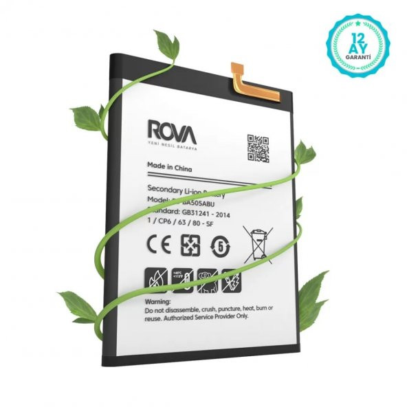 Rova Samsung  SM-A205 A20 Batarya Pil 4000mAh 1Yıl Garantili - 3