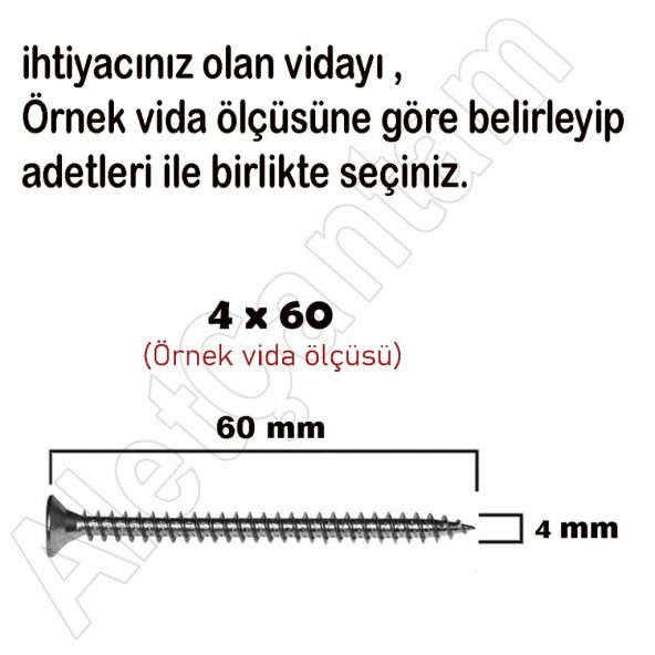 Sunta Vidası Ahşap Yıldız Ağaç Vida 4x50 - 100 Adet - 2