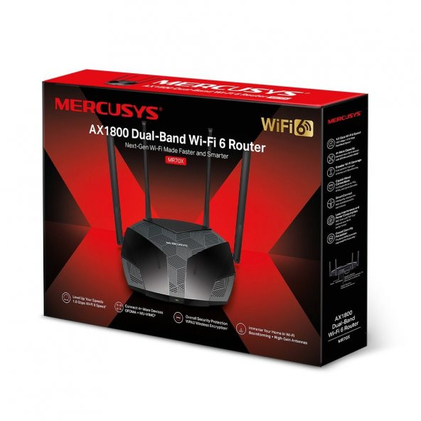 TP-LINK MERCUSYS MR70X AX1800 DUAL BAND WIFI 6 ROU - 5