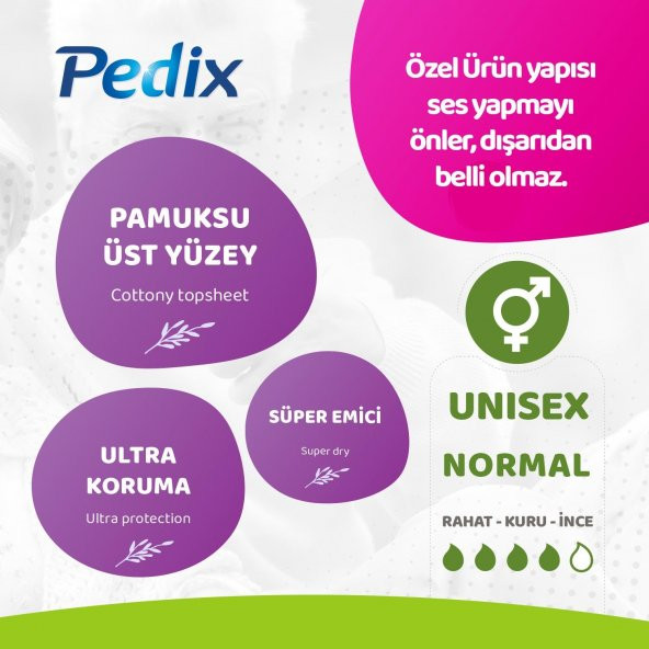 PEDİX MESANE PEDİ UNISEX ORTA BOY MEDIUM (M) 36 ADET - 4