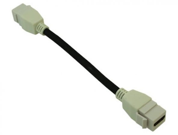 HDMI Dişi - Dişi Beyaz Keystone Ara Kablo - 20 cm
