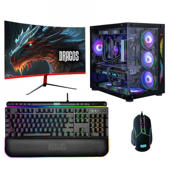 Dragos DRx2430 i7 12700KF 16GB Ram 512GB M.2 NVMe SSD 8GB RTX3070Ti 27 inç Curved Oyun Bilgisayarı