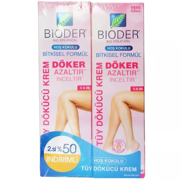 Bioder Bitkisel Formül Normal Ciltler İçin Tüy Dökücü Krem 100 + 100 ml