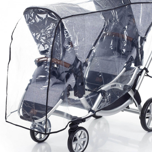 ABC Design Zoom İkiz Bebek Arabası Yağmurluğu - 2