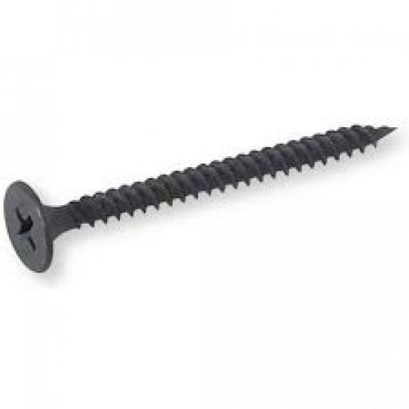 Sivriuçlu Alçıpan Vidası Borazan Siyah Vida 3.5 x 25 MM 100 Adet - Resim 5