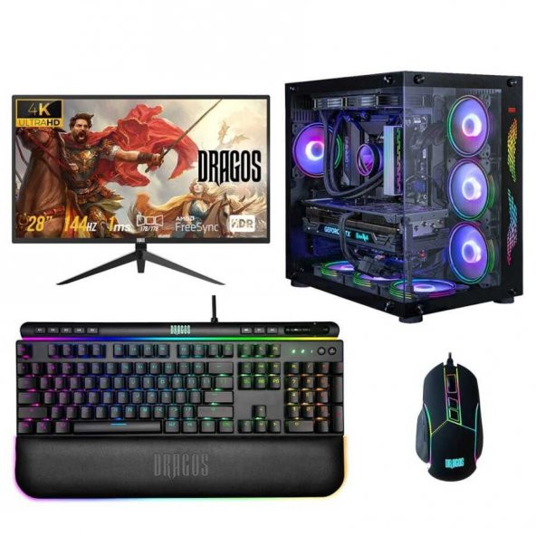 Dragos DRx2555 i5 12600KF 64GB Ram 512GB M.2 NVMe SSD 8GB RTX3070Ti 28 inç 4K Masaüstü Oyun Bilgisayarı