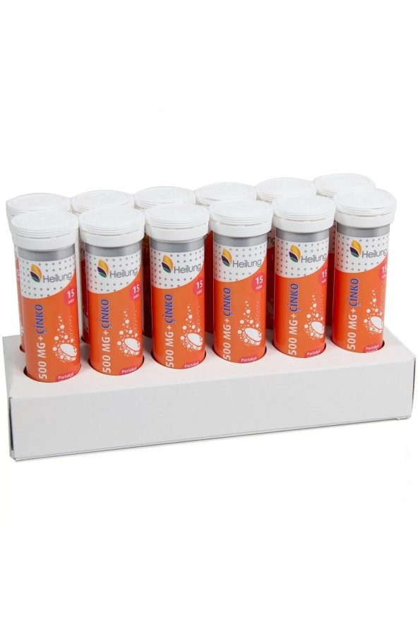 HEİLUNG VİTAMİN C 500 MG ÇİNKO 15 EFERVESAN TABLET - 12Lİ STAND