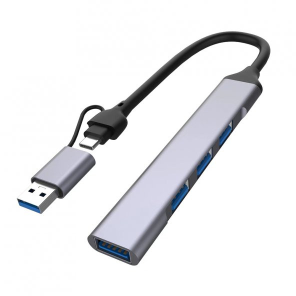 USB 3.0 Type-C 1xUSB 3.0 3xUsb 2.0 HUB Otg Çoğaltıcı UCA9701
