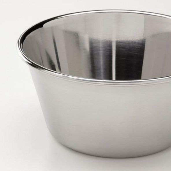 Metal Servis Kasesi Paslanmaz Çelik MeridyenDukkan 13 Cm Çerezlik -1 Adet - 4