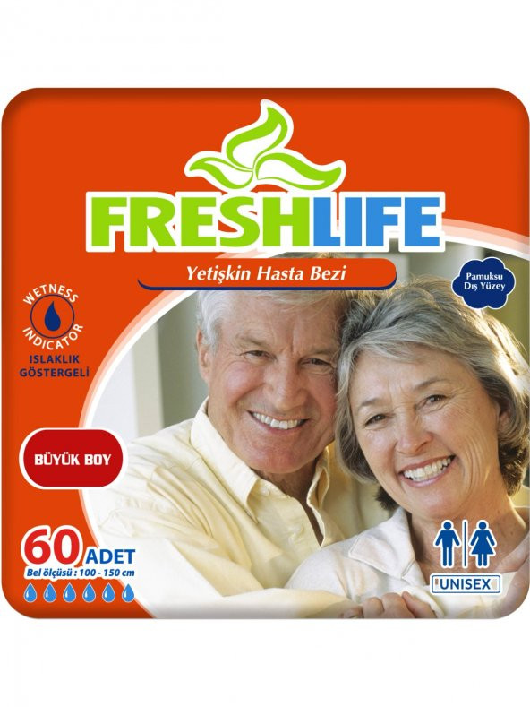 Pure Baby 2li Pure Baby Freshlife Large Yetişkin Hasta Bezi 30x2 (60 Adet)