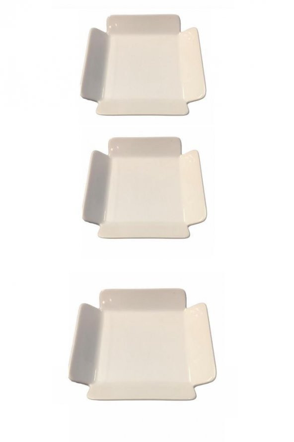 Kütahya Porselen Tavola 11 cm Mini Kare Kahvaltı,Sos,Meze,Çerez Tabağı