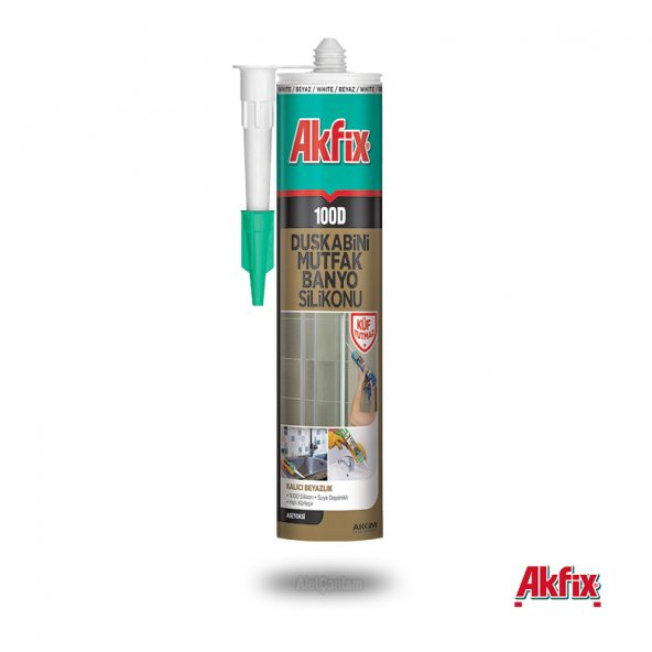 AKFİX 100D DUŞAKABİN MUTFAK BANYO SİLİKONU BEYAZ
